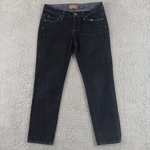 Paige Premium Denim Roxbury Crop Jeans Dark Wash Indigo Low Rise 26 0568-0055